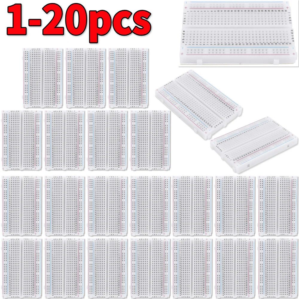 Diy Analog Electronics - 1-20pcs 400 Tie Points Solderless PCB