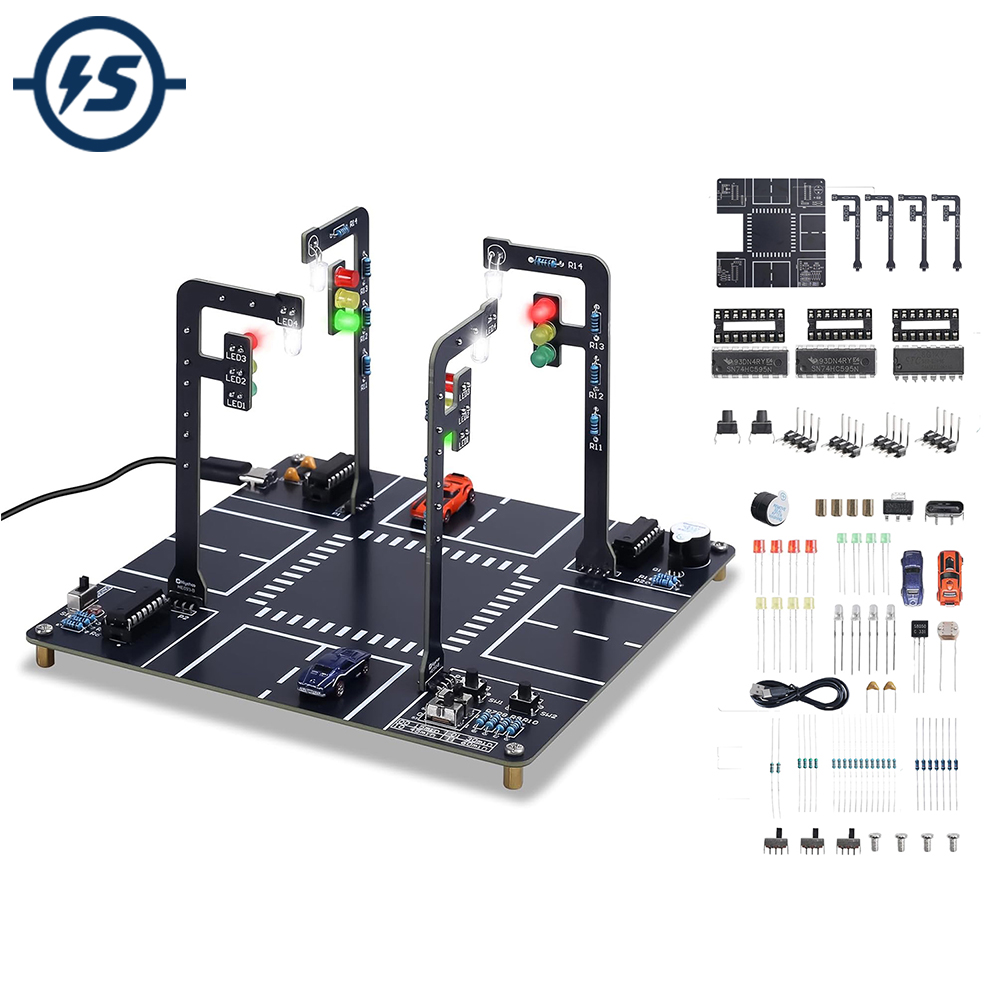 Diy Electronics Projects For Adults - Traffic Light Simulator Kit with Sound