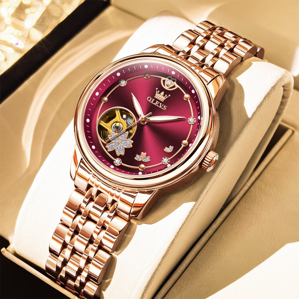 Rose Gold Wine Red Luxury Casu - Push Button Tactile recension och pris
