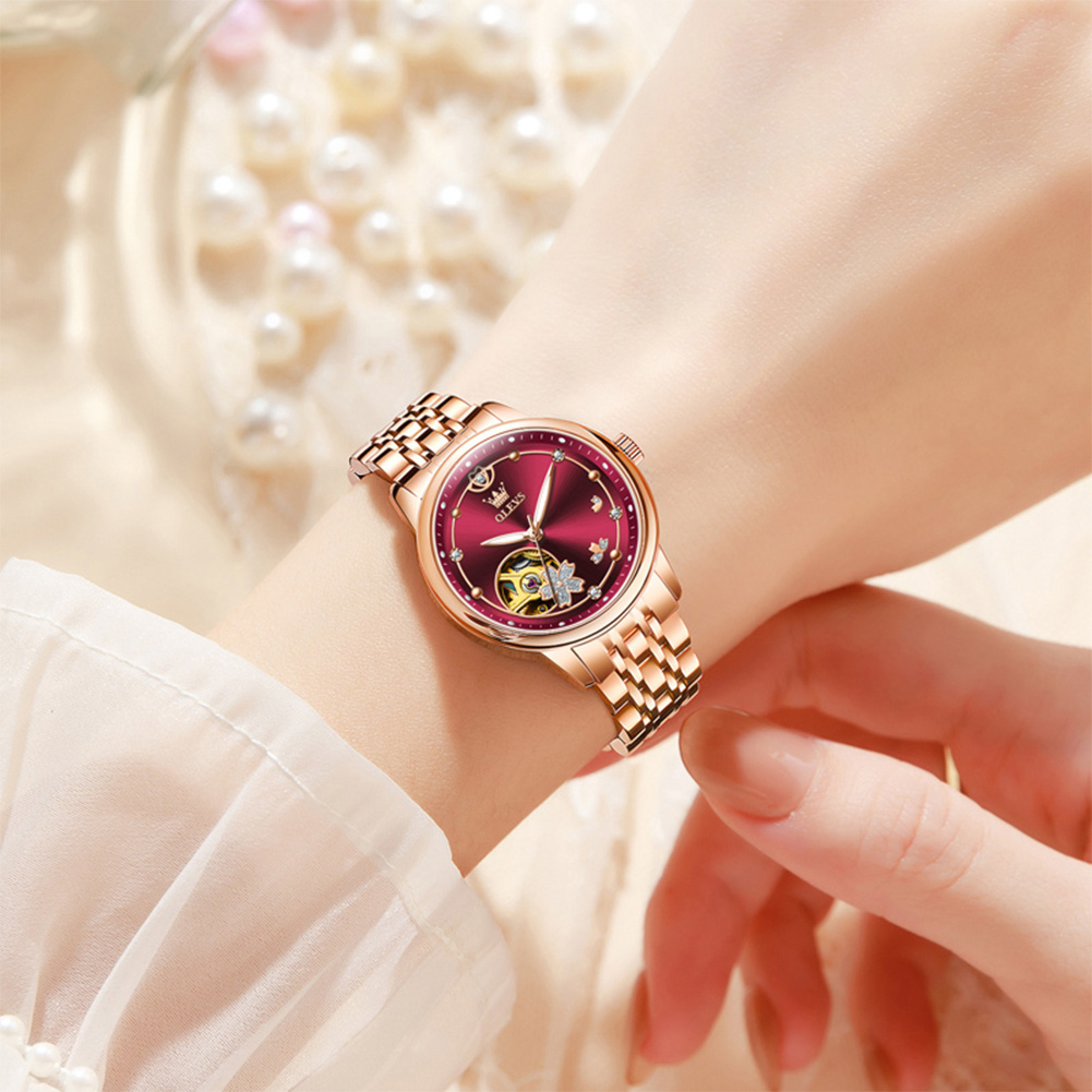 Rose Gold Wine Red Luxury Casu - Push Button Tactile recension och pris