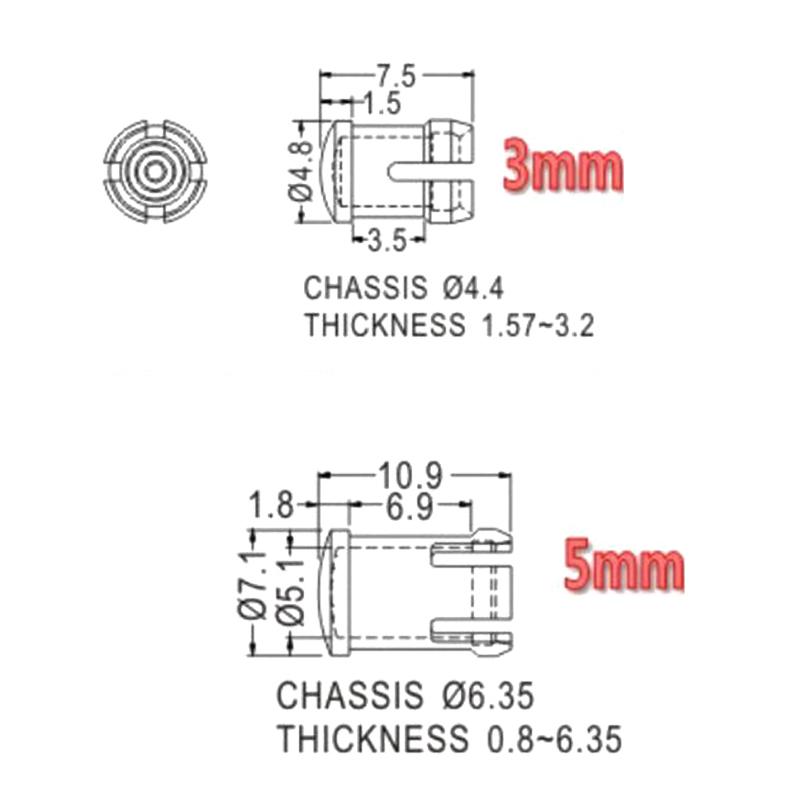 20Pcs LED Lampshade 3MM 5MM Di - Diy Electronics For Sale recension och pris