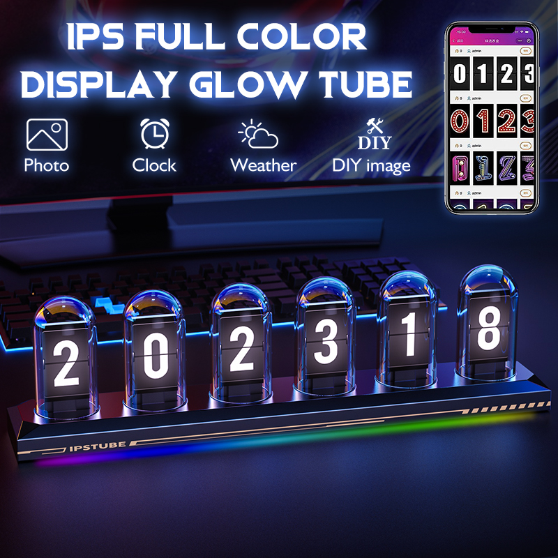 RGB Glow Tube Clock DIY IPS Co - Diy Analog Electronics recension och pris
