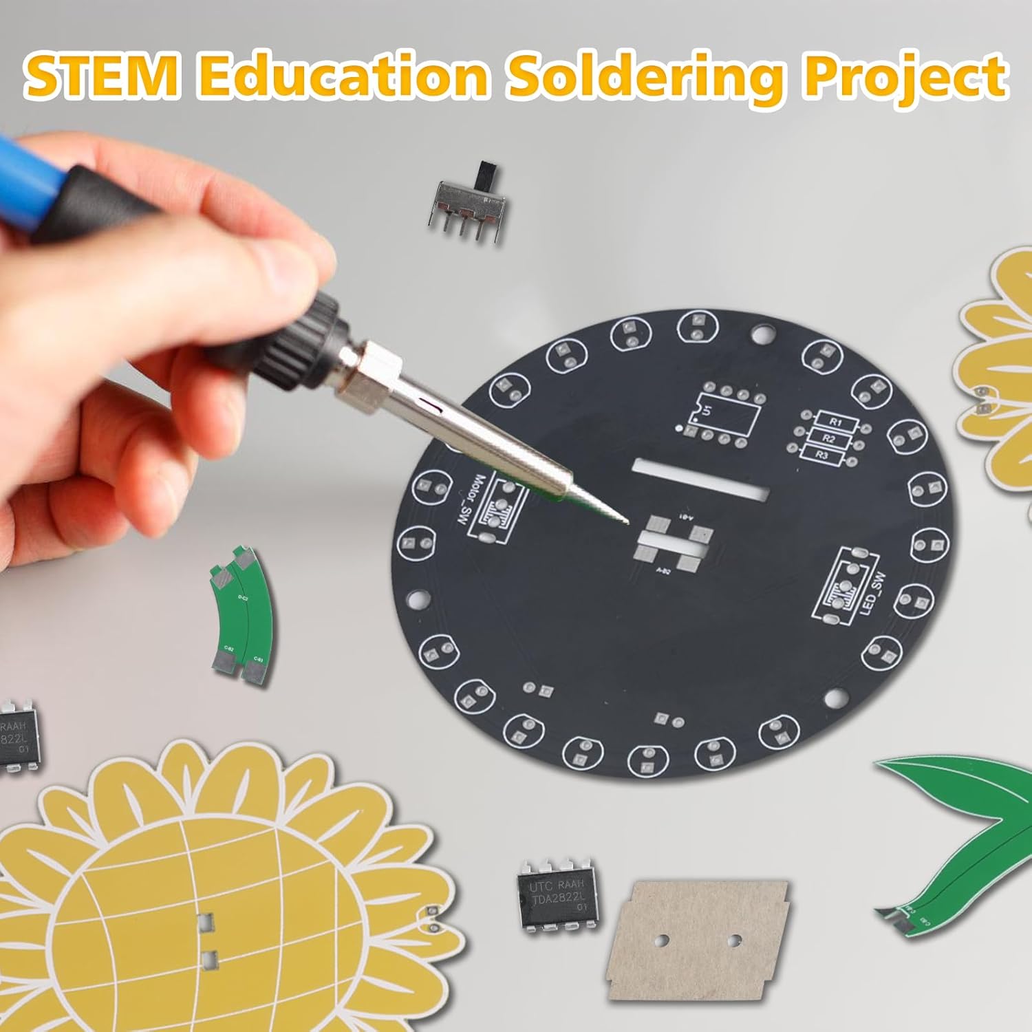Light Chasing Sunflower Solder - Diy Electronics Projects For Adults recension och pris