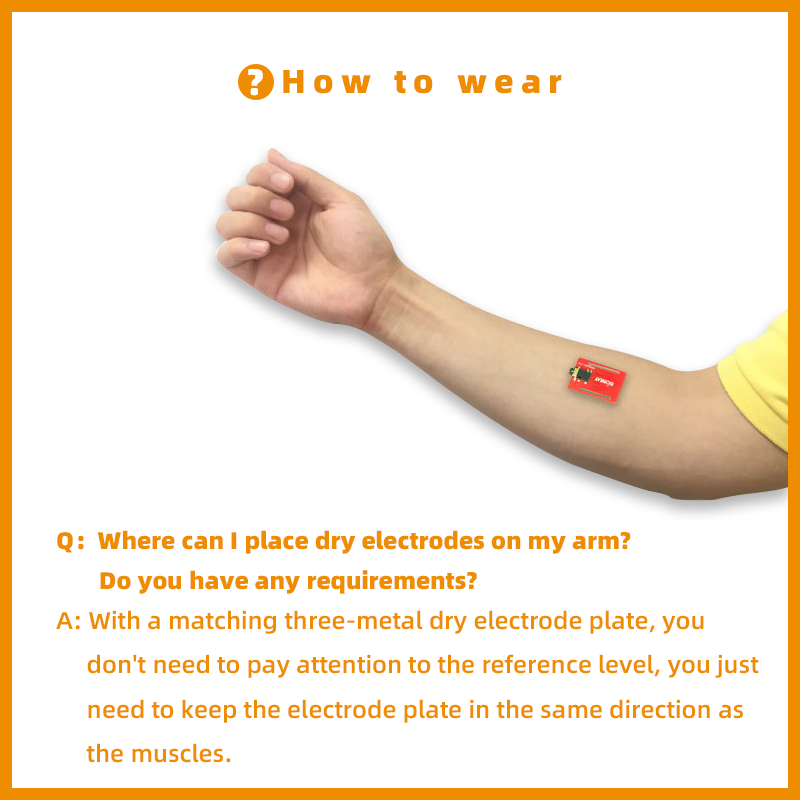 Biosensor EMG Biometrics Dry E - Diy Wearable Electronics recension och pris