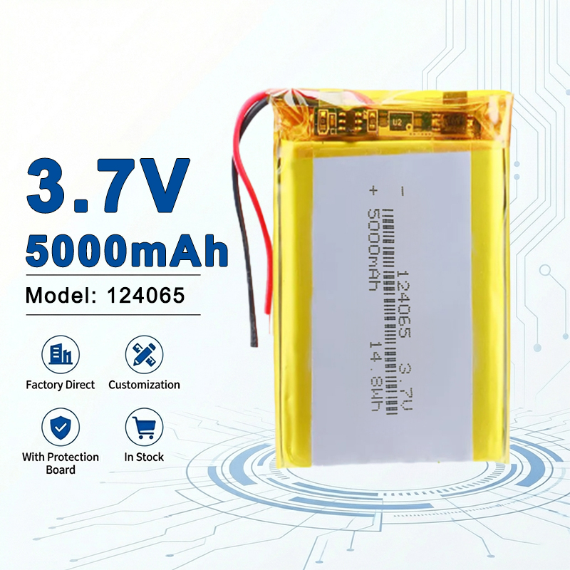 124065 3.7V 5000mAh Rechargeab - Diy Wearable Electronics recension och pris