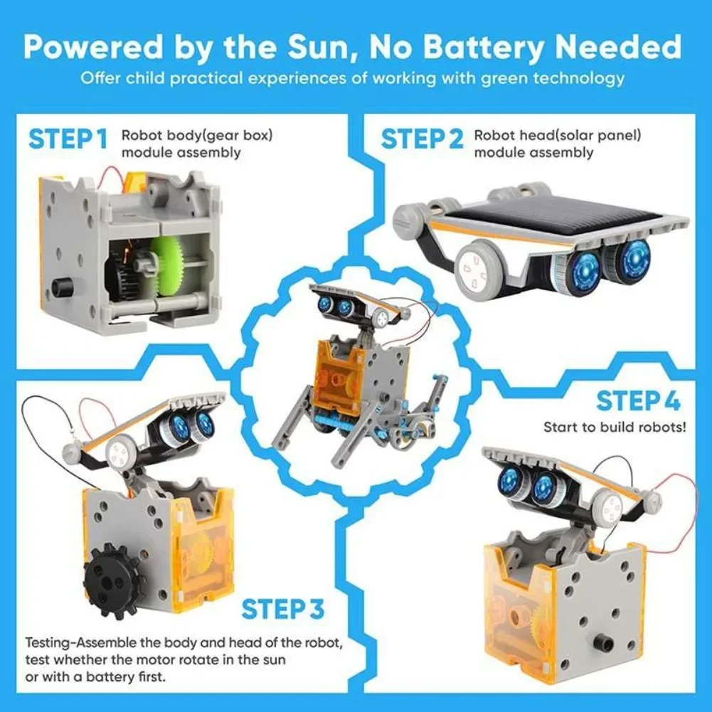 13 in 1 Solar Powered Robot Sc - Diy Electronics Toys recension och pris